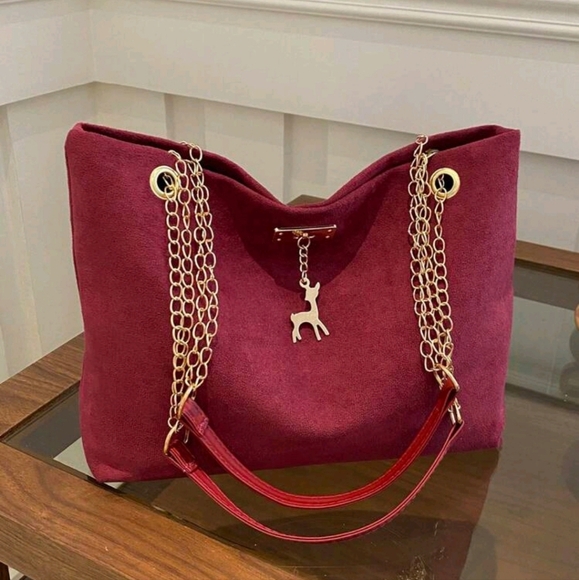 Elegant Suede Handbag, Suitable For Women - Spacious And Fashionabl - Picture 1 of 5